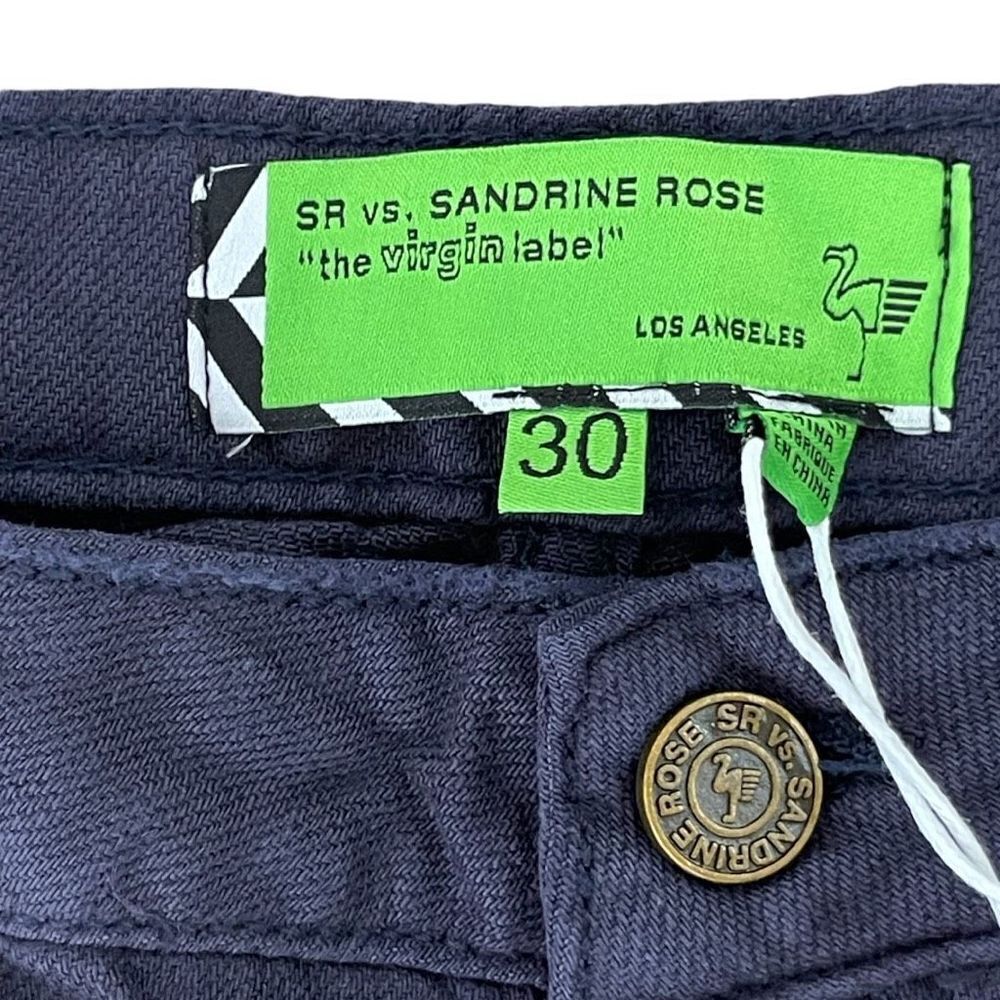 Sandrine Rose Free People Women's Navy French Worker Denim Jeans Size 30 - Picture 3 of 12